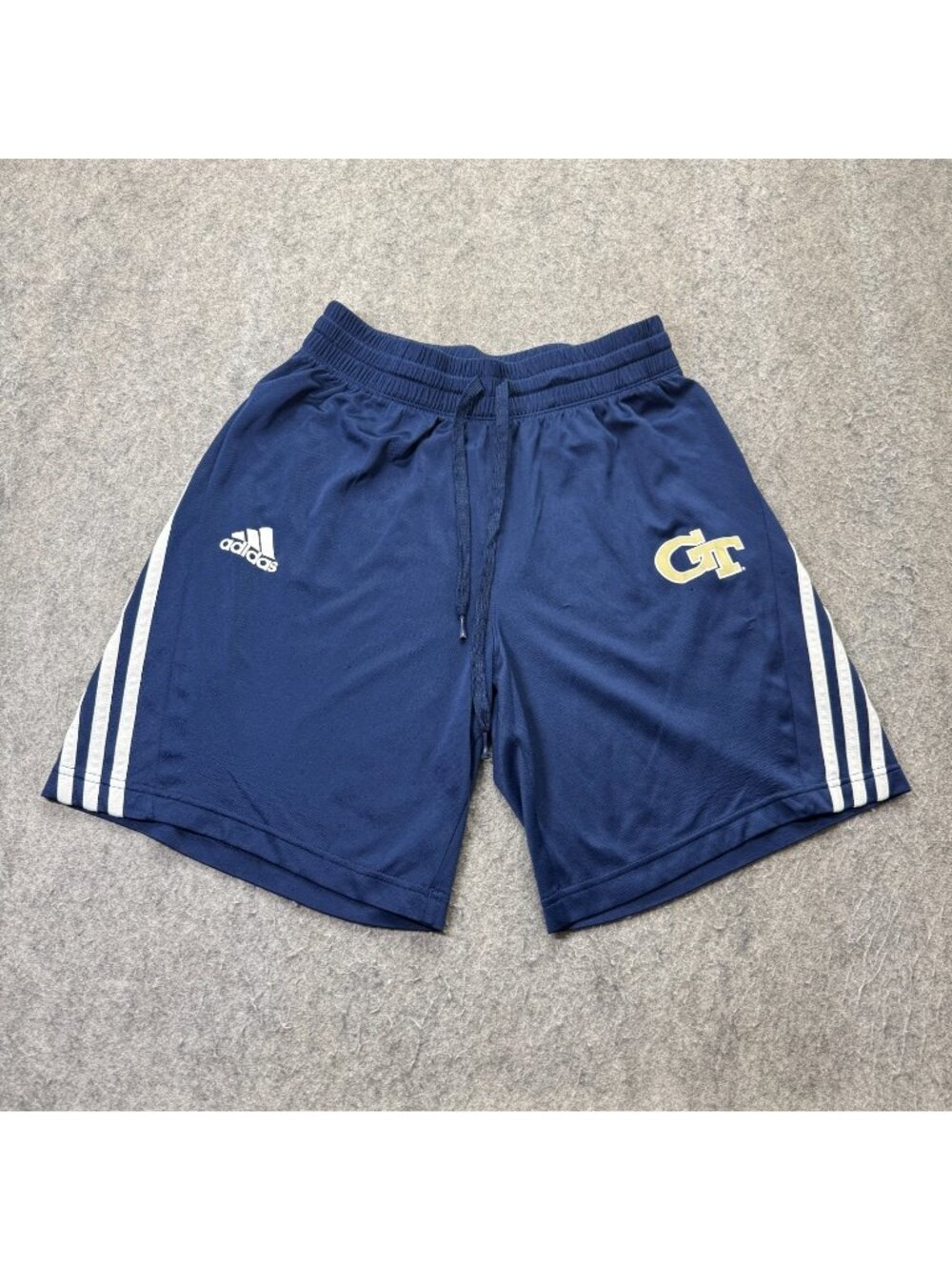 Georgia Tech Yellow Jackets Adidas Shorts Men M Blue Performance 8" Training